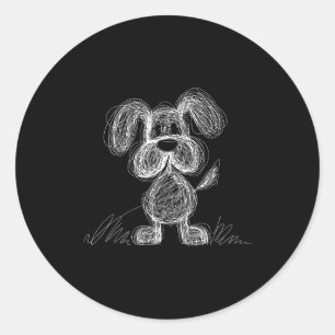 Adesivo Adorável rabisco cachorro doodle estilo cartoon