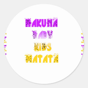 Adesivo Adorável Roxo e Amarelo Hakuna Matata Baby Kids G