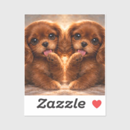 Adesivo Adorável Ruby Cavalier Spaniel