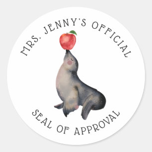 Adesivo Adorável "Selo de Aprovação" Personalizado para Pr