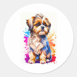 Adesivo Adorável Shih Tzu