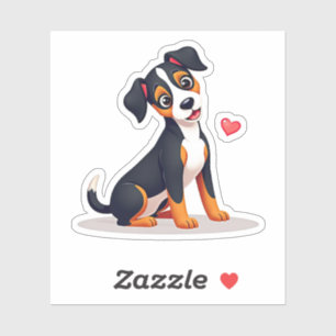 Adesivo Adorável Sticker de Filhote de Manchester Terrier