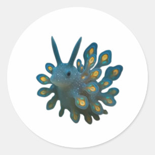 Adesivo Adorável Sticker de Nudibranche Ovelha do Mar - Ma
