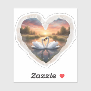 Adesivo Adorável Swans