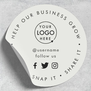 Adesivo Adorei que o Encaixe Logotipo da empresa Cinza