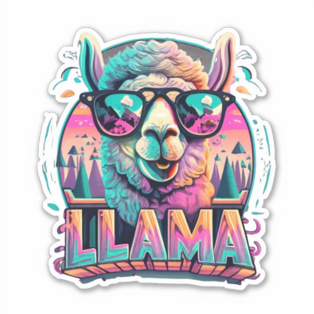 Adesivo Adorne seus pertences com decais de Llama Vinyl (Frente)