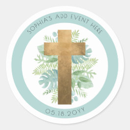 Adesivo Adorno de Evento Religioso Cruz Envelope Selo/Favo