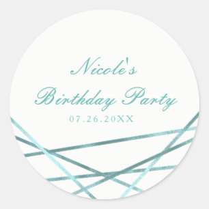 Adesivo Adorno de Festa Glam com Linhas Geométricas Modern