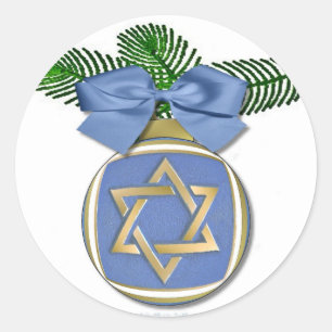Adesivo Adorno de Impressão Judaica Hanukkah Estrela de Da