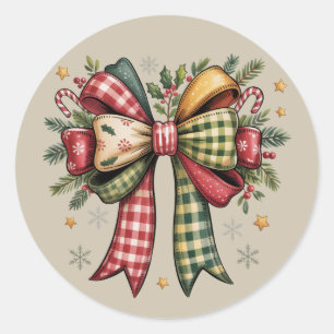 Adesivo Adorno de Natal Remendado Casulo Rústico de Férias