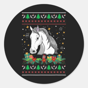 Adesivo Adornos de camisola de Natal Cavalo Boneco de Neve