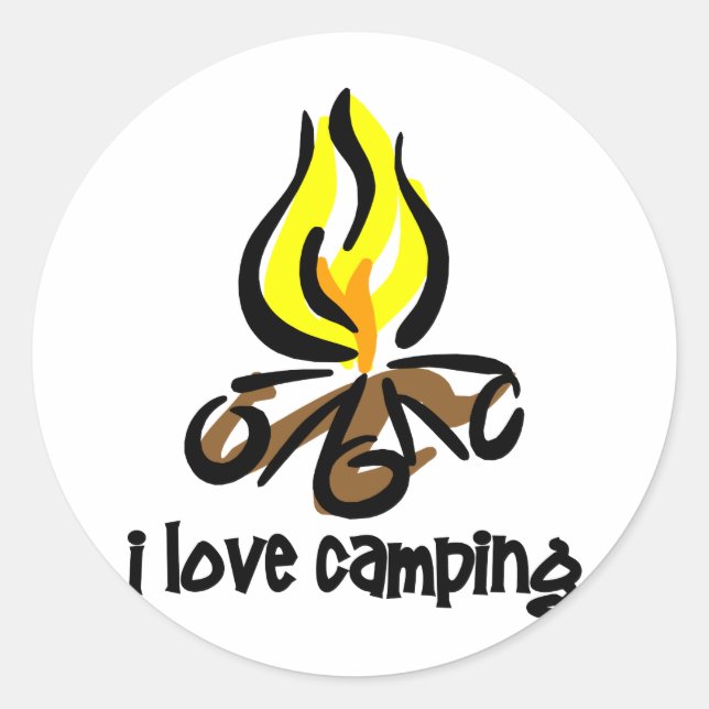 Adesivo adoro acampar (Frente)