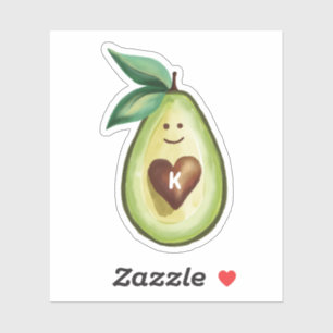 Adesivo Adoro Avocados Monogramas Avocado Heart Character
