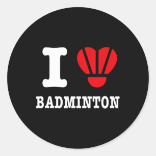 Adesivo Adoro Badminton Tee - Engraçada Paródia Cardíaca