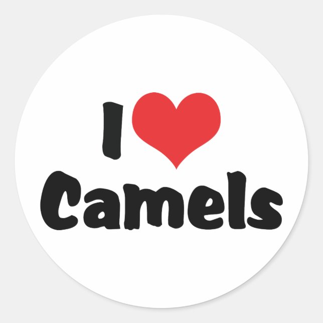 Adesivo Adoro Camelos do Coração (Frente)