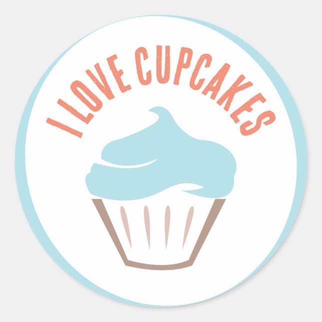 Adesivo Adoro Cupcakes Sticker (Frente)