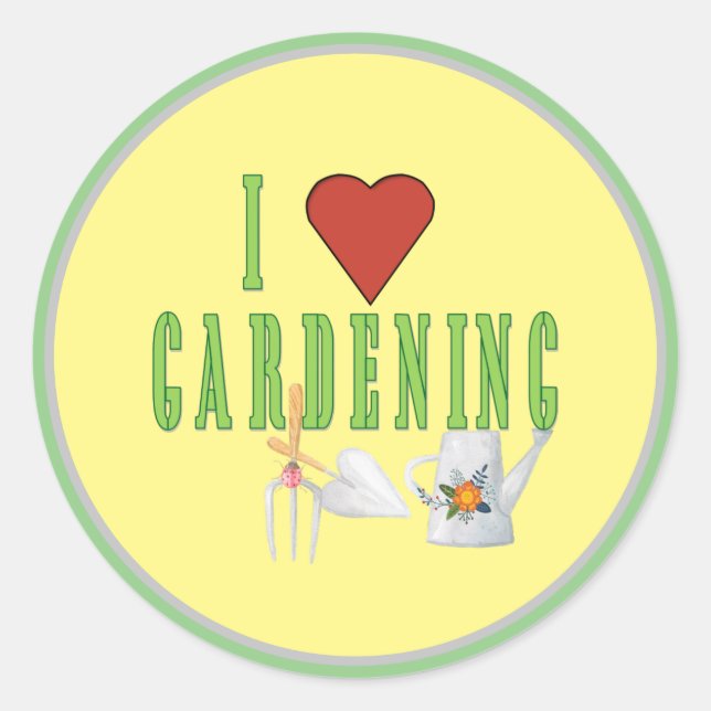 Adesivo Adoro Gardening Illustrated Text (Frente)