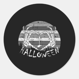 Adesivo Adoro Halloween Engraçado Mãos Ossas Caveiras Repe