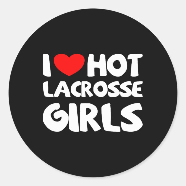 Adesivo Adoro Hot Lacrosse Meninas Engraçadas Esporte Card (Frente)