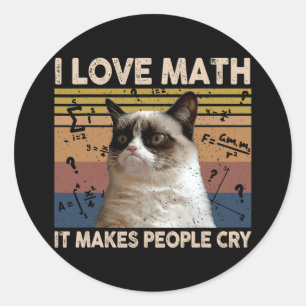 Adesivo Adoro Matemática Que Faz As Pessoas Chorarem O Gat