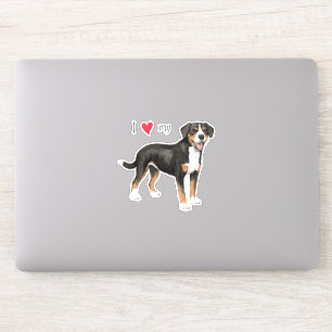 Adesivo Adoro meu Entlebucher Mountain Dog Vinyl Sticker