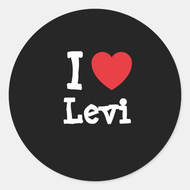 Adesivo Adoro o coração de Levi personalizado (Frente)