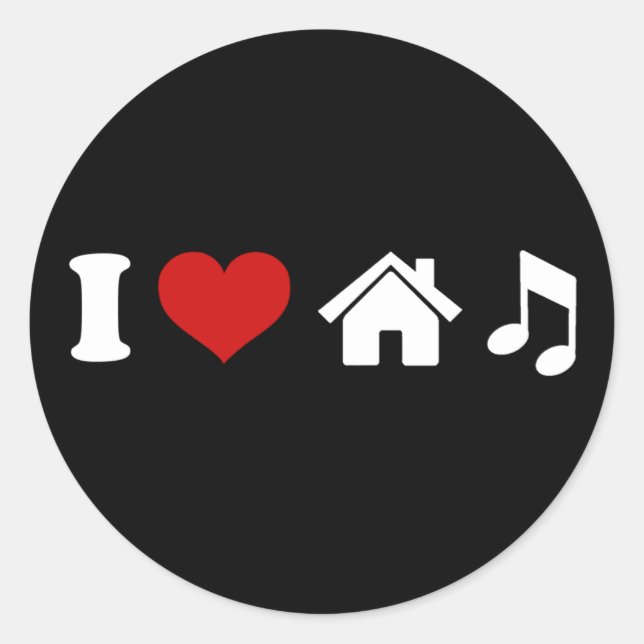 Adesivo Adoro o House Music Sticker (Frente)