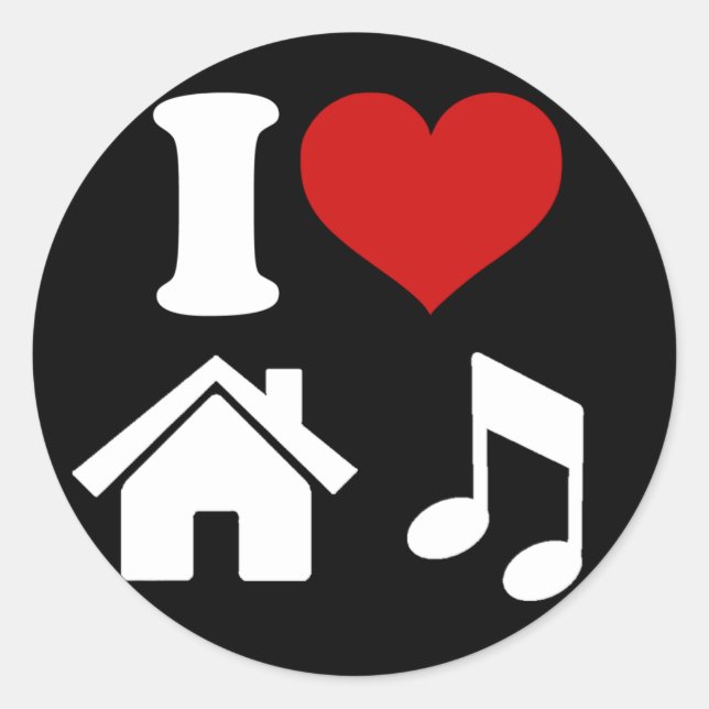 Adesivo Adoro o House Music Sticker (Frente)