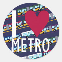 Adoro o Metro Sticker
