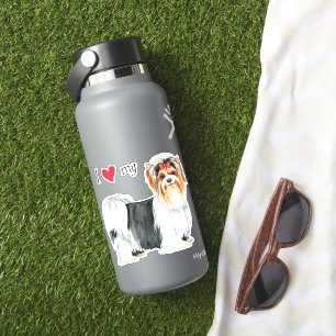 Adesivo Adoro o meu Biewer Terrier Vinyl Sticker