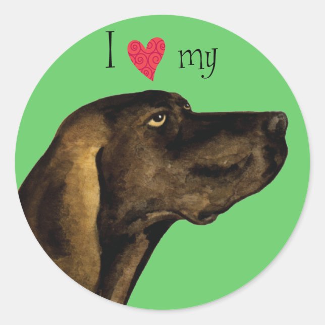 Adesivo Adoro o meu cão-de-sorte (Frente)