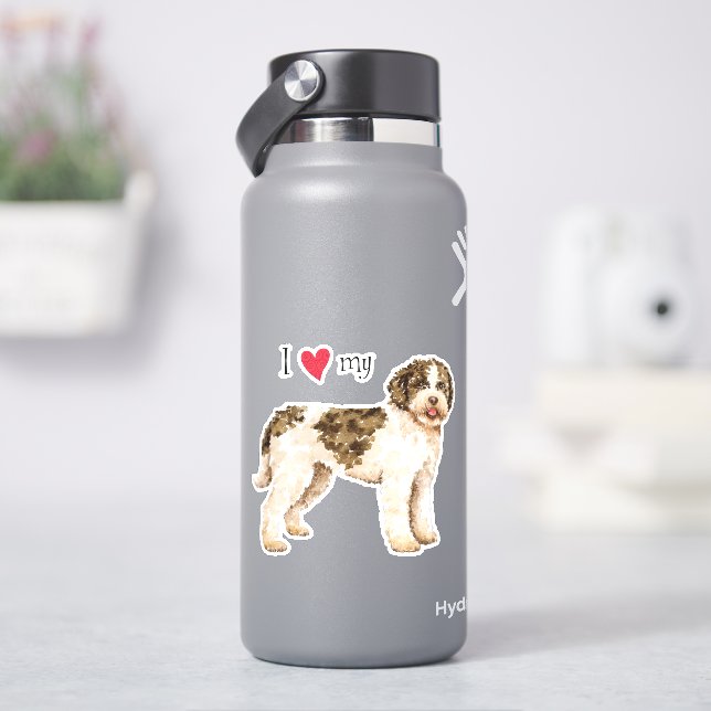 Adesivo Adoro o meu Lagotto Romagnolo Vinyl Sticker (HidroFlask)