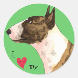 Adesivo Adoro o meu Mini Bull Terrier