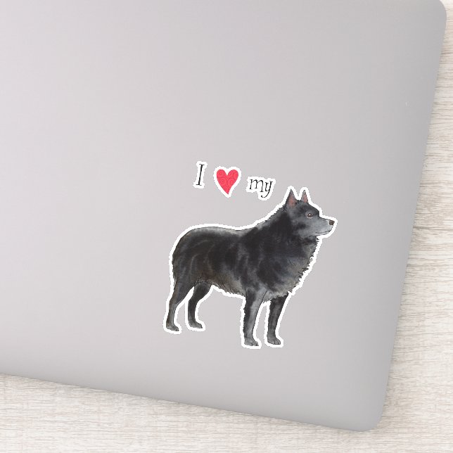 Adesivo Adoro o meu Schipperke Vinyl Sticker (Detalhe)