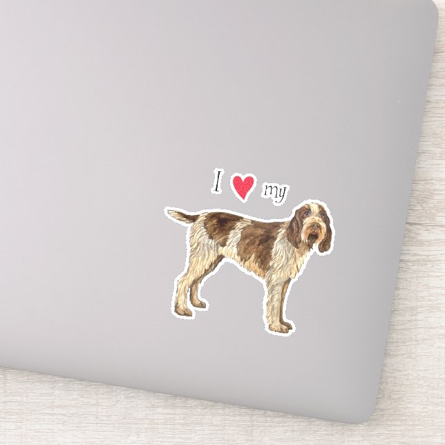Adesivo Adoro o meu Spinone Italiano Vinyl Sticker (Detalhe)
