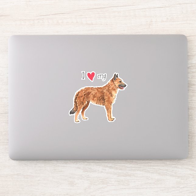 Adesivo Adoro o meu vinil belga Laekenois (Computador)