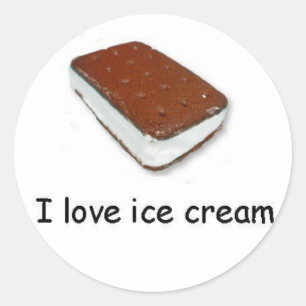 Adesivo Adoro o sorvete Vanilla Sandwich Sticker