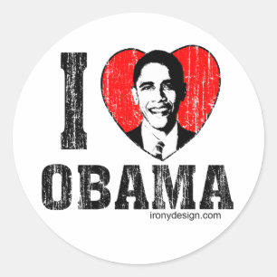 Adesivo Adoro Obama Stickers