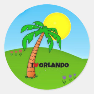 Adesivo Adoro Orlando, Palm Trees e Sunshine,