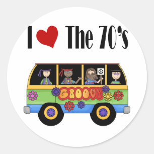 Adesivo Adoro os anos 70