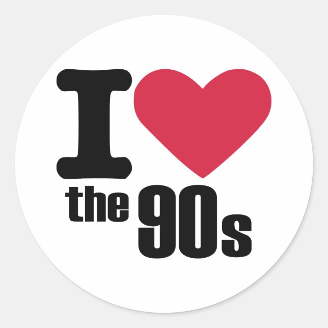 Adesivo Adoro os anos 90 (Frente)