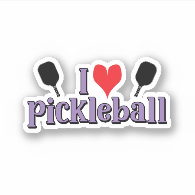 Adesivo Adoro Pickleball Roxo Pickleball Pickleball Paddle (Frente)