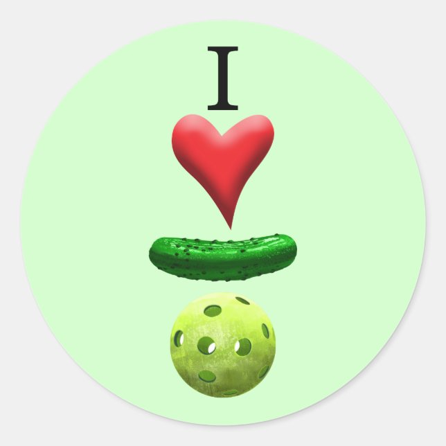 Adesivo Adoro Pickleball - Verde - (Frente)