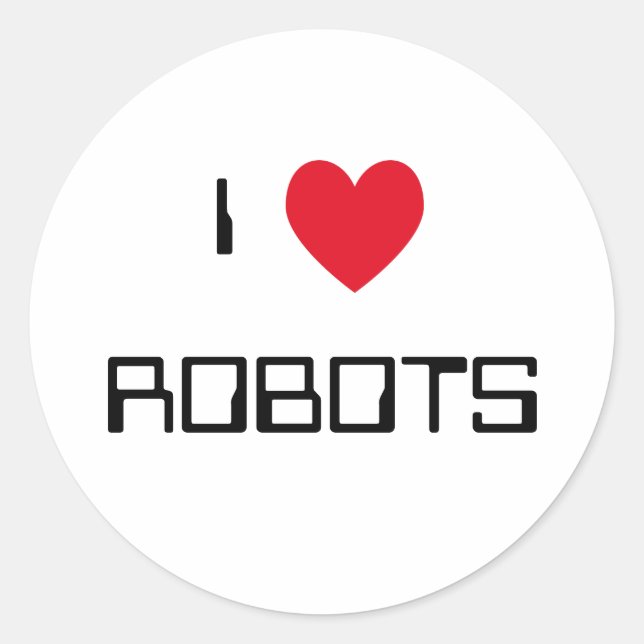 Adesivo Adoro Robots Stickers (Frente)