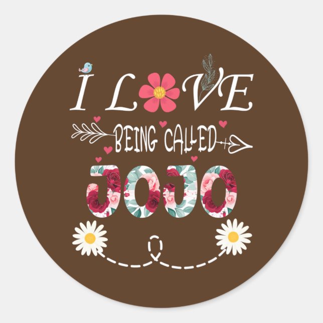 Adesivo adoro ser um Jojo, adoro ser chamado Jojo  (Frente)