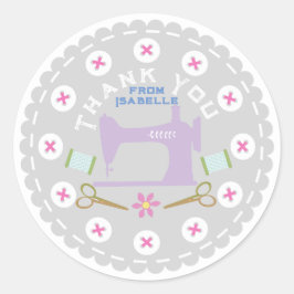 Adesivo Adoro Sewing Machine Pastel Cinza