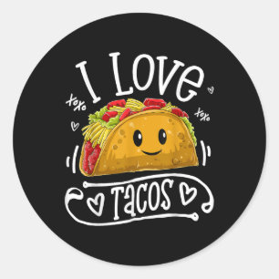 Adesivo Adoro Tacos T Shirt Cinco De Mayo Mulheres Homens