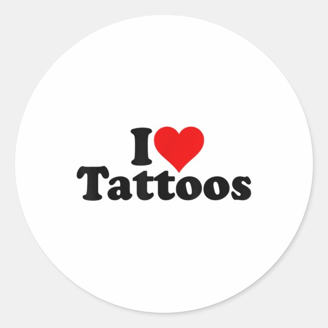 Adesivo Adoro Tatuagens Cardíacas Que Amo _1 (Frente)