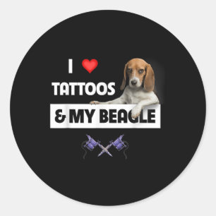 Adesivo Adoro Tatuagens E Meu Cachorro De Beagle Tatuou O 