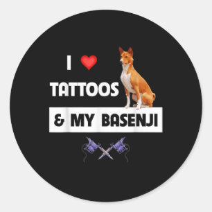 Adesivo Adoro Tatuagens E O Meu Cachorro Basenji Tatuou O 